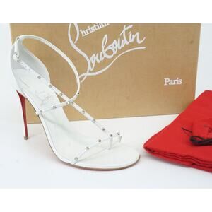 Christian Louboutin Riojana Strappy Spiked Sandals SZ 39.5 NIB stud $795 Wedding